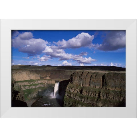 Palouse Falls White Modern Wood Framed Art Print by Leahy, Ike