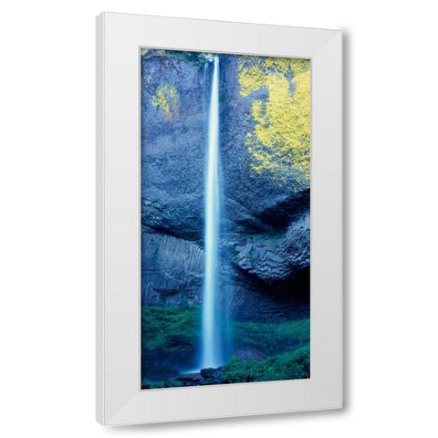 Latourell Falls White Modern Wood Framed Art Print by Leahy, Ike