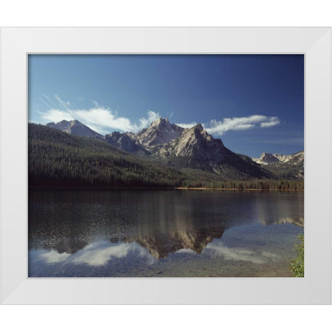 Lake Stanley White Modern Wood Framed Art Print by Leahy, Ike