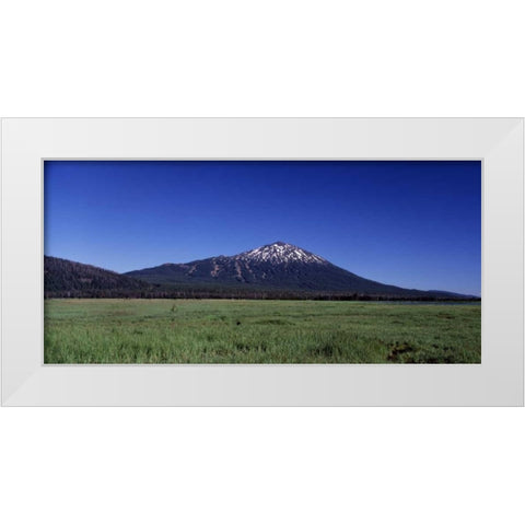 Mt. Bachelor White Modern Wood Framed Art Print by Leahy, Ike