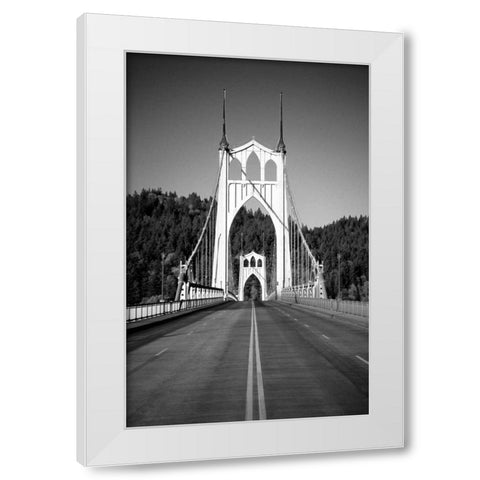 Portland Gothic White Modern Wood Framed Art Print by Leahy, Ike
