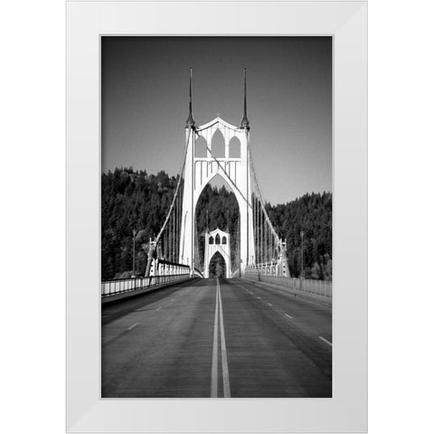 Portland Gothic White Modern Wood Framed Art Print by Leahy, Ike