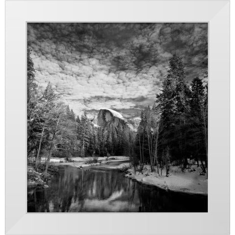 Reflection in the Merced White Modern Wood Framed Art Print by Leahy, Ike