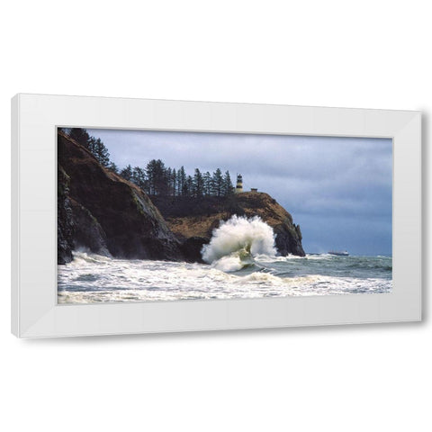 Fort Canby State Park White Modern Wood Framed Art Print by Leahy, Ike