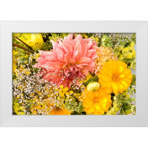 Summer Bouquet I White Modern Wood Framed Art Print by Love, Maureen