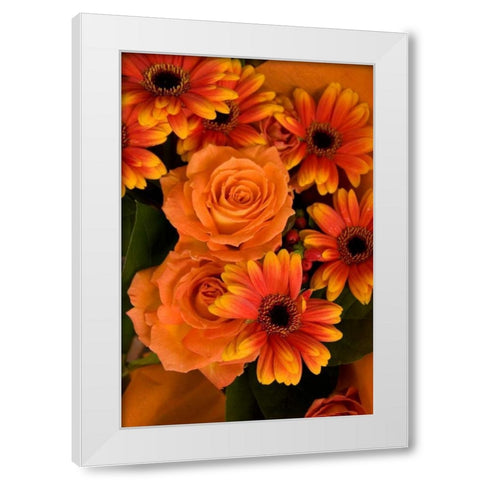 Summer Bouquet III White Modern Wood Framed Art Print by Love, Maureen
