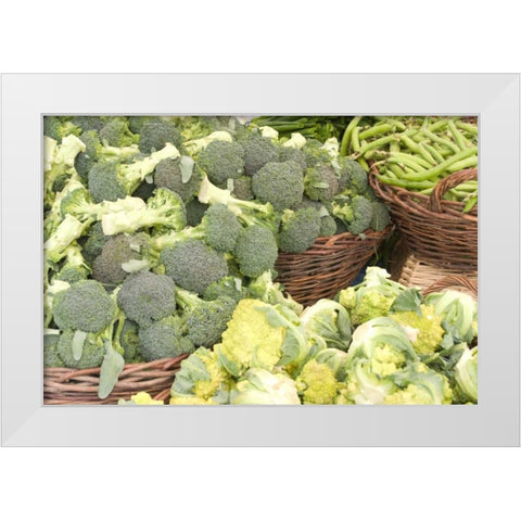 Produce Stand I White Modern Wood Framed Art Print by Love, Maureen