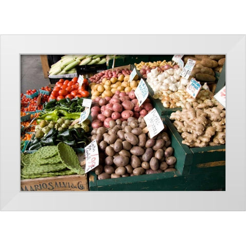 Produce Stand II White Modern Wood Framed Art Print by Love, Maureen