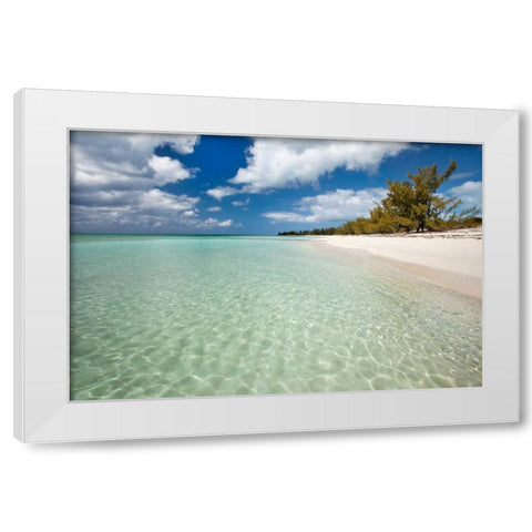 Deep Creek Shoreline White Modern Wood Framed Art Print by Malvin, Larry