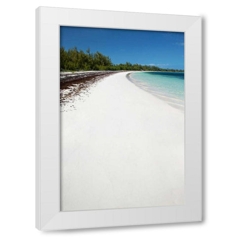 Winding Bay Beach II White Modern Wood Framed Art Print by Malvin, Larry