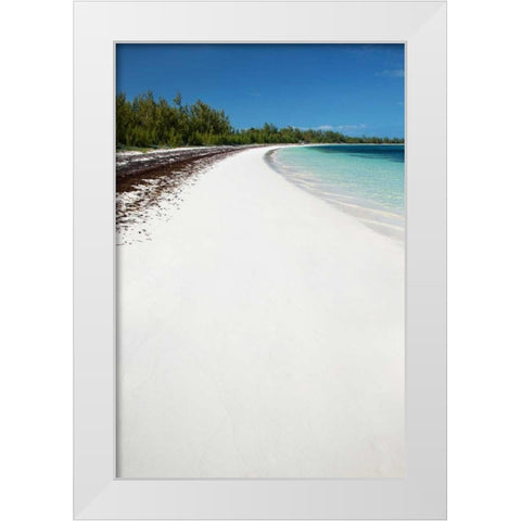 Winding Bay Beach II White Modern Wood Framed Art Print by Malvin, Larry