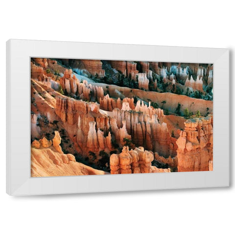 Bryce Spires I White Modern Wood Framed Art Print by Malvin, Larry
