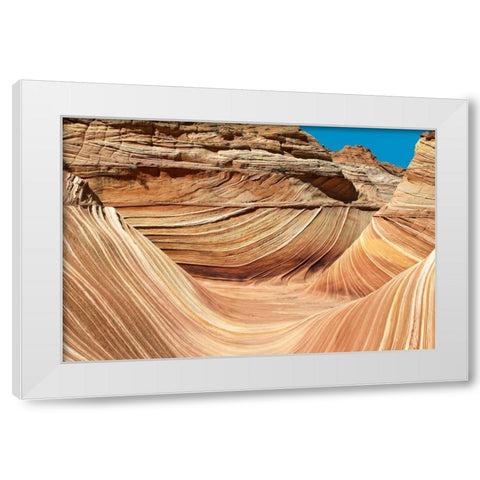 Wave Walls White Modern Wood Framed Art Print by Malvin, Larry