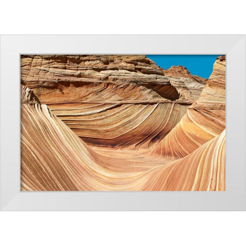Wave Walls White Modern Wood Framed Art Print by Malvin, Larry
