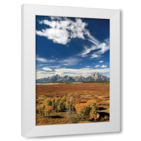 Lunch Tree Hill White Modern Wood Framed Art Print by Malvin, Larry