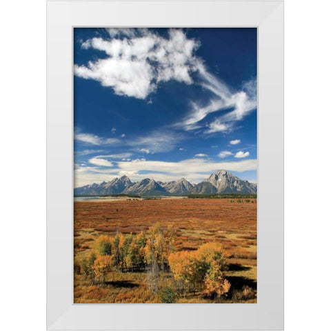 Lunch Tree Hill White Modern Wood Framed Art Print by Malvin, Larry