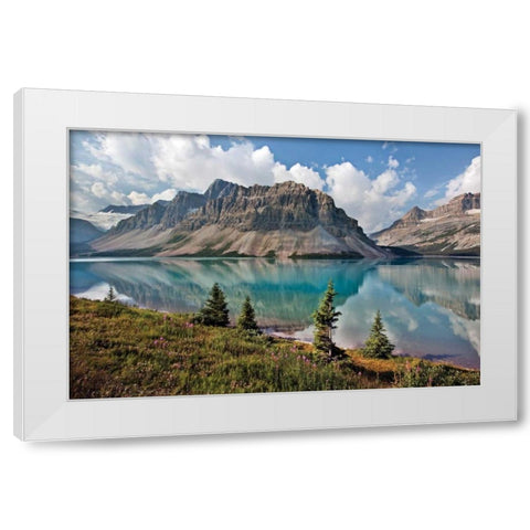 Bow Lake White Modern Wood Framed Art Print by Malvin, Larry