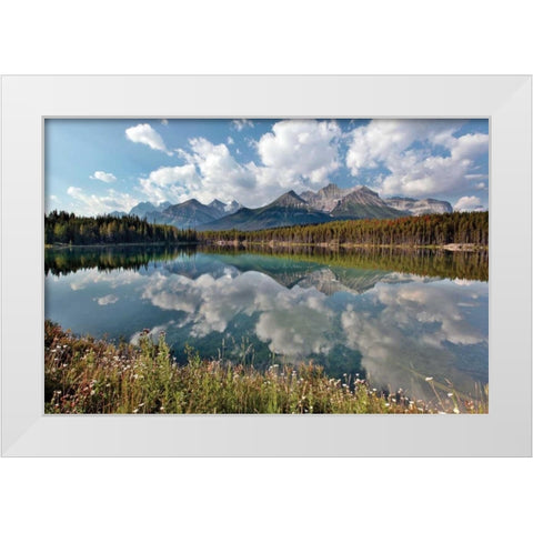 Herbert Lake White Modern Wood Framed Art Print by Malvin, Larry