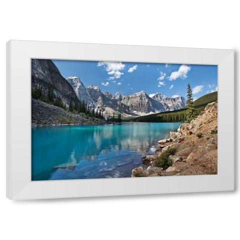 Moraine Lake I White Modern Wood Framed Art Print by Malvin, Larry