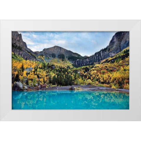 Bridal Veil II White Modern Wood Framed Art Print by Malvin, Larry