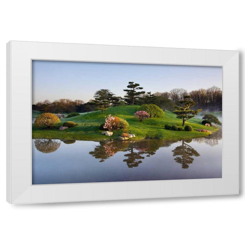 Botanic Dawn I White Modern Wood Framed Art Print by Malvin, Larry