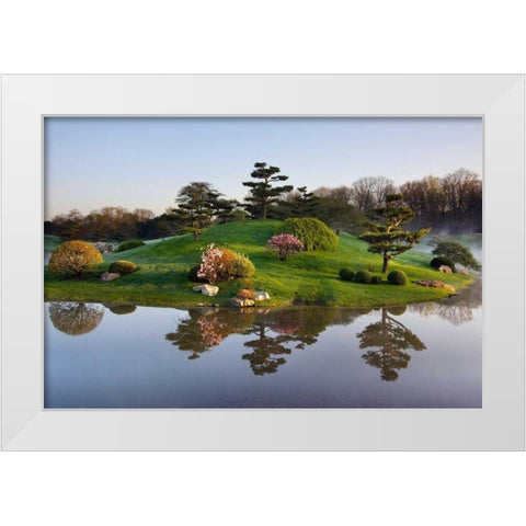 Botanic Dawn I White Modern Wood Framed Art Print by Malvin, Larry