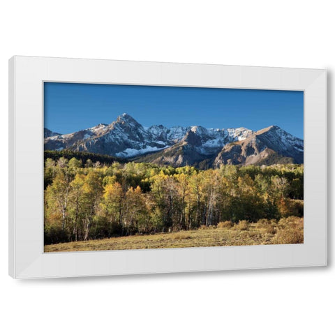 Sneffles Range Dallas Divide White Modern Wood Framed Art Print by Malvin, Larry