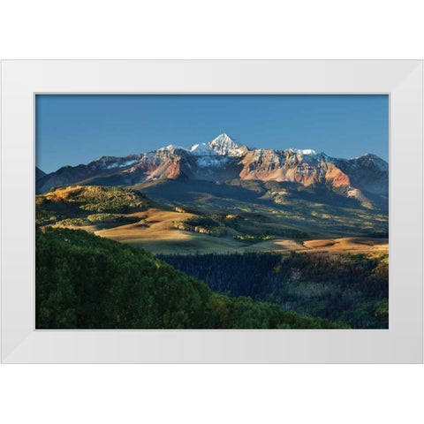Wilson Peak Rolling Hills White Modern Wood Framed Art Print by Malvin, Larry