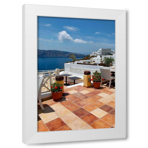 Terra Cotta Deck Caldera White Modern Wood Framed Art Print by Malvin, Larry