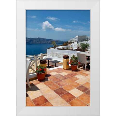Terra Cotta Deck Caldera White Modern Wood Framed Art Print by Malvin, Larry