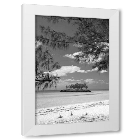Gaulding Cay Island BW White Modern Wood Framed Art Print by Malvin, Larry