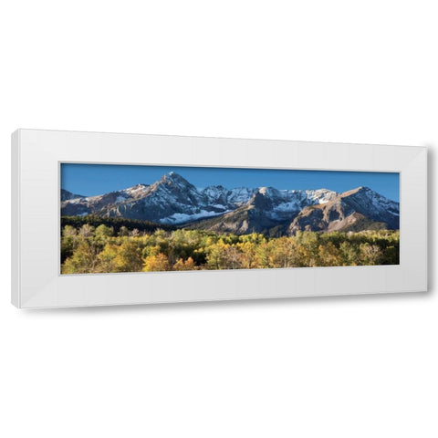 Sneffles Range Panorama White Modern Wood Framed Art Print by Malvin, Larry