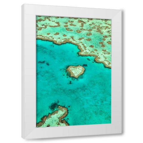 Heart Reef I White Modern Wood Framed Art Print by Malvin, Larry