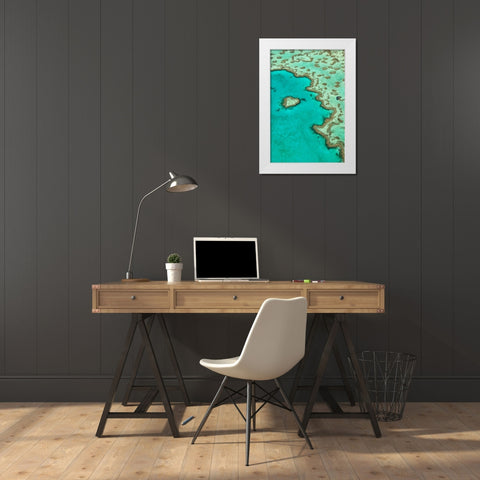 Heart Reef II White Modern Wood Framed Art Print by Malvin, Larry