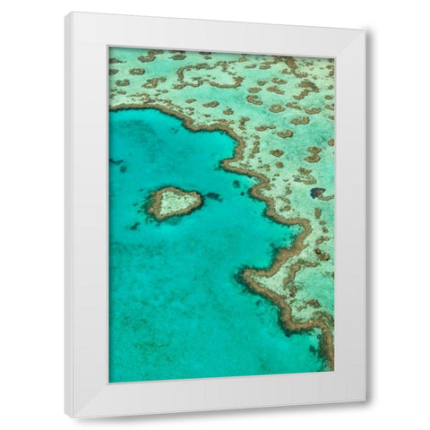 Heart Reef II White Modern Wood Framed Art Print by Malvin, Larry