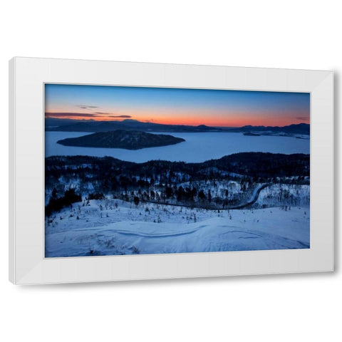 Bihoro Pass I White Modern Wood Framed Art Print by Malvin, Larry