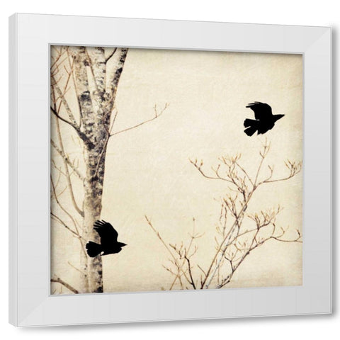 In Flight I White Modern Wood Framed Art Print by Melious, Amy