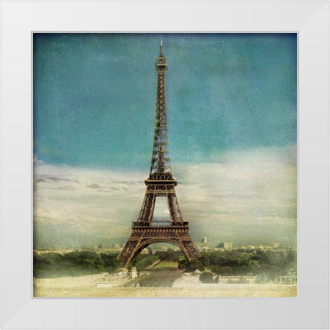Eiffel Tower VII White Modern Wood Framed Art Print by Melious, Amy