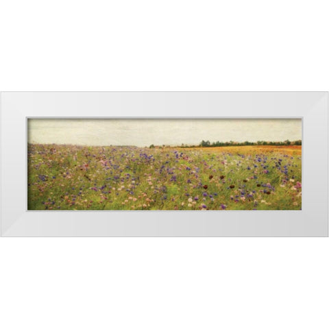 Wildflower Field I White Modern Wood Framed Art Print by Melious, Amy