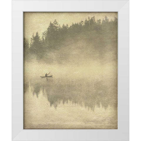 Foggy Lake II White Modern Wood Framed Art Print by Melious, Amy