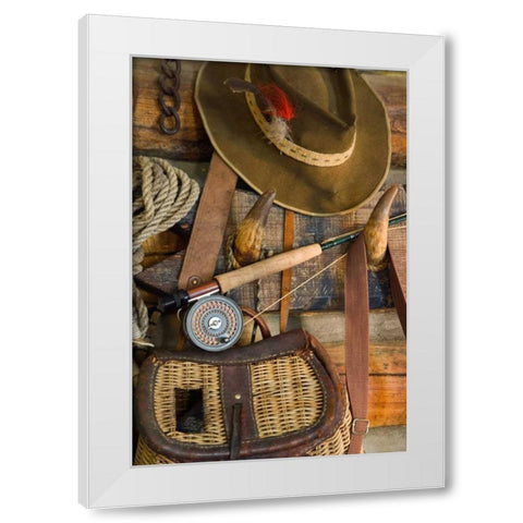 Fishing Cabin I White Modern Wood Framed Art Print by Mahan, Kathy