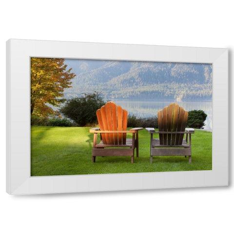 Quinault Adirondacks White Modern Wood Framed Art Print by Mahan, Kathy