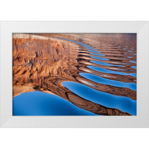 Lake Powell I White Modern Wood Framed Art Print by Mahan, Kathy