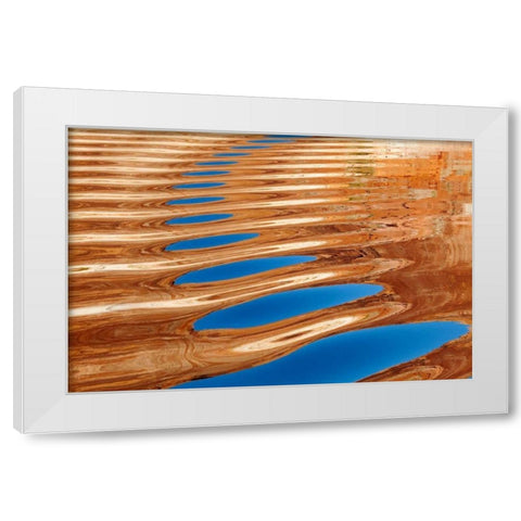 Lake Powell III White Modern Wood Framed Art Print by Mahan, Kathy
