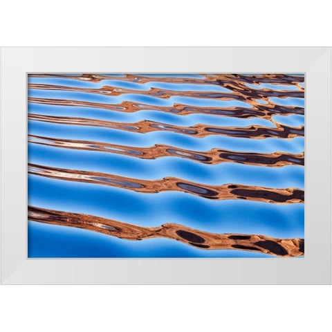 Lake Powell IV White Modern Wood Framed Art Print by Mahan, Kathy