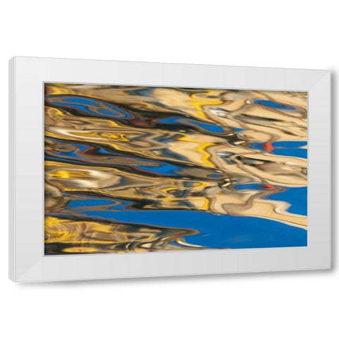 Water Reflections I White Modern Wood Framed Art Print by Mahan, Kathy
