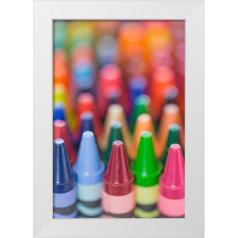 Endless Crayons II White Modern Wood Framed Art Print by Mahan, Kathy