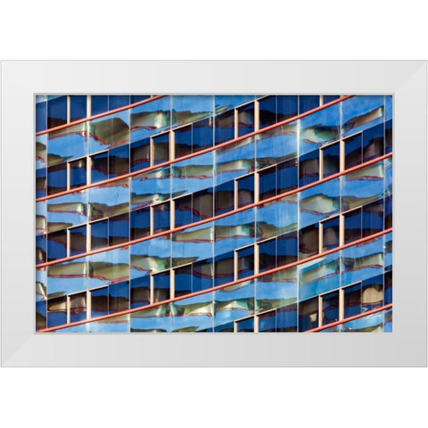 Hotel Windows White Modern Wood Framed Art Print by Mahan, Kathy