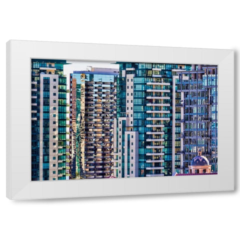 San Diego Buildings White Modern Wood Framed Art Print by Mahan, Kathy