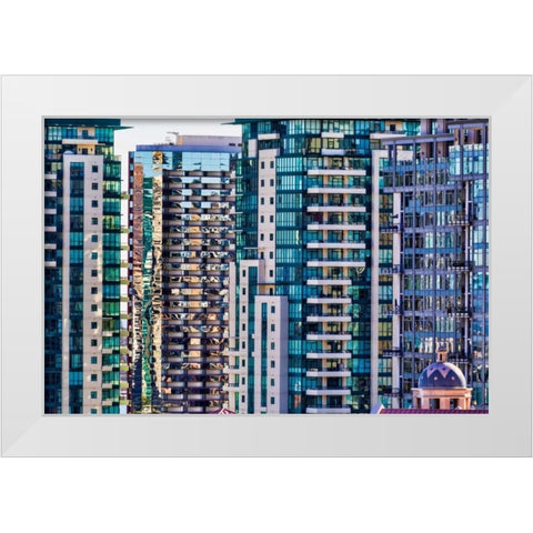 San Diego Buildings White Modern Wood Framed Art Print by Mahan, Kathy